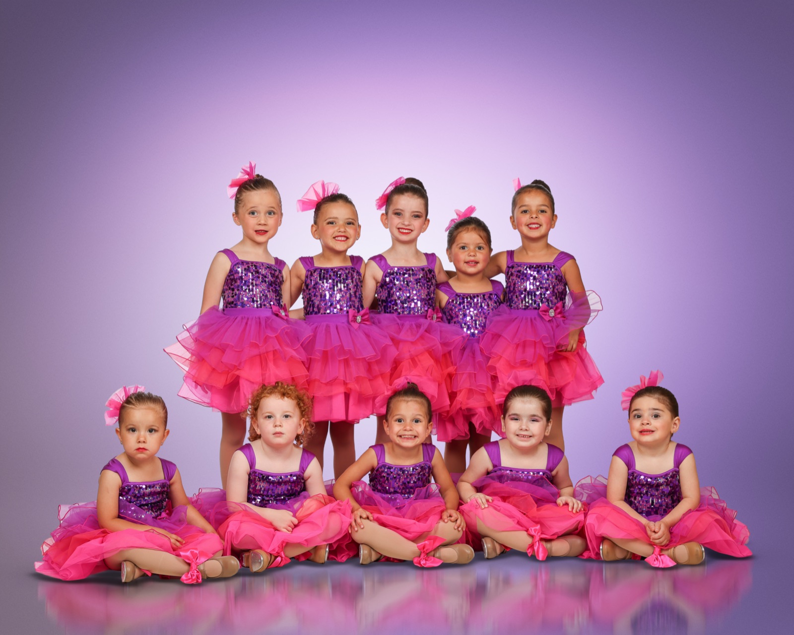 Young dancers in a combo class learning multiple styles.