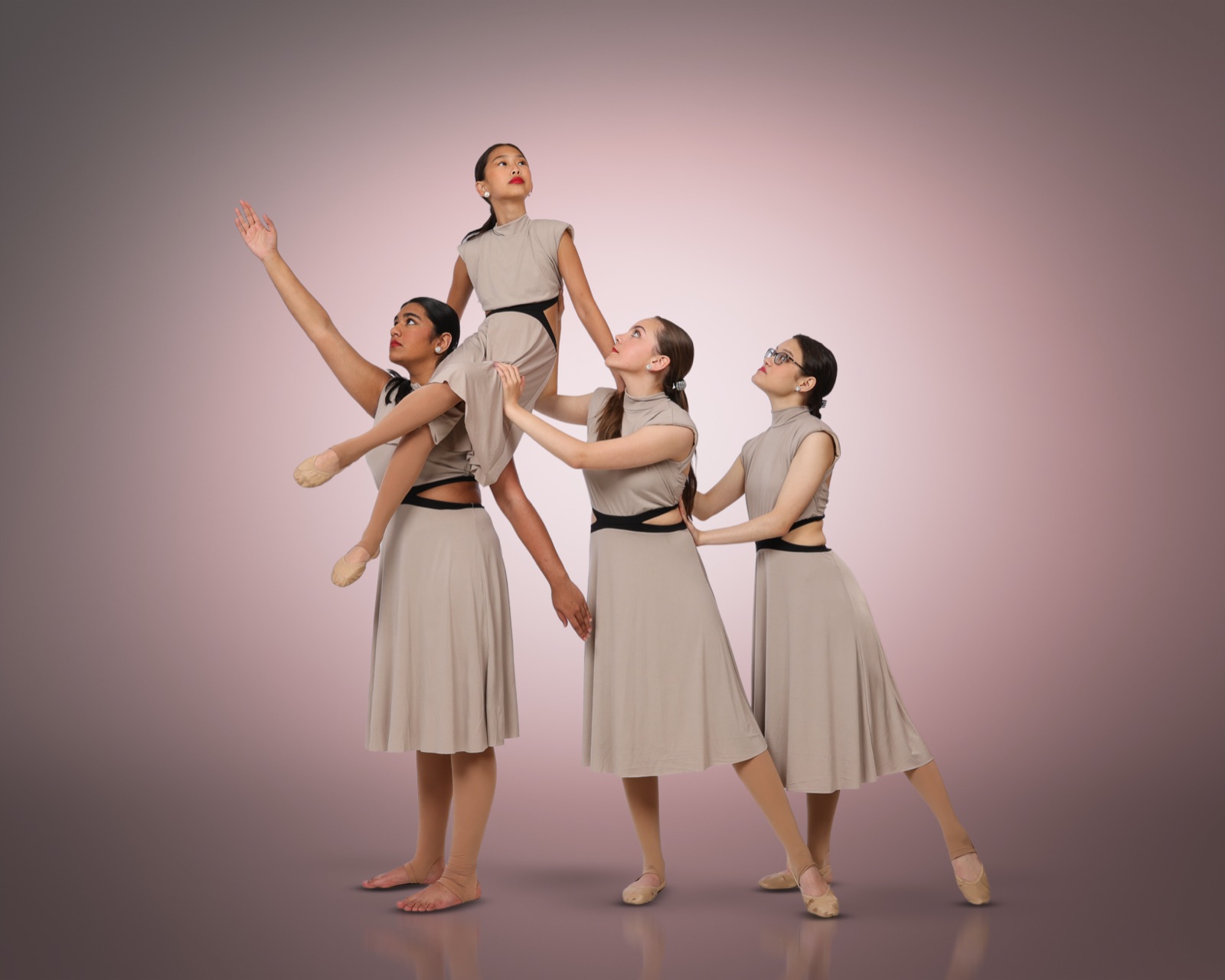 Lyrical dancer expressing emotion through movement.